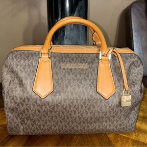 Michael Kors Signature Brown and Tan Handbag